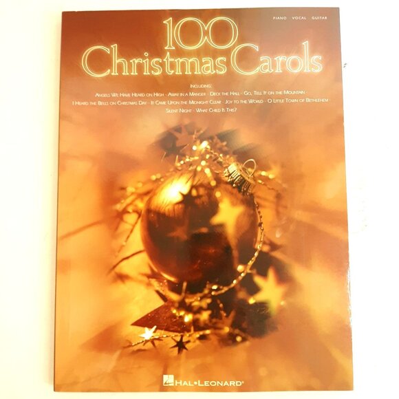 100 Christmas Carols Songbook Piano Guitar Vocals Hal Leonard 12" x 9" Songbook - Picture 1 of 3
